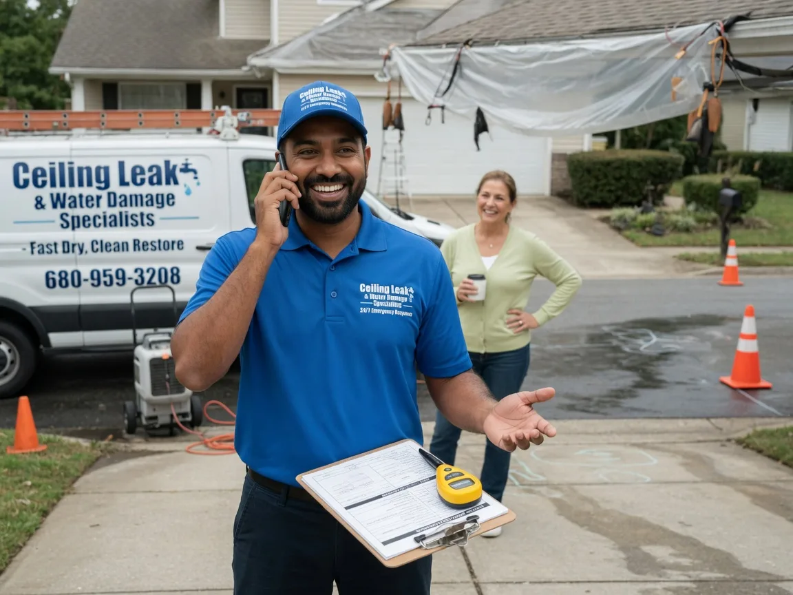 Ceiling Leak Cleanup Mustang, OK FAQs